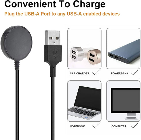 Charger for Samsung Galaxy Watch 8/8 Classic/Ultra/7/6/6 Classic/FE/5/5 Pro/4/4 Classic/3/Active 2, Wireless Fast