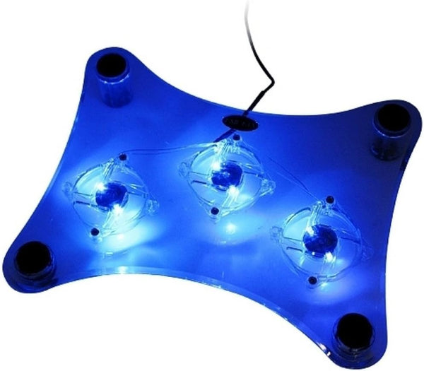 ThreeH USB Fan Laptop Cooling Pad with 3 Fans & Blue LED Lights for Laptop PS3/PS4/PS Slim H-UF01