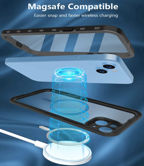 Design for iPhone 14 Waterproof Case, Shockproof Dustproof Cover with Screen Protector, Full Body for iPhone 14 6.1''