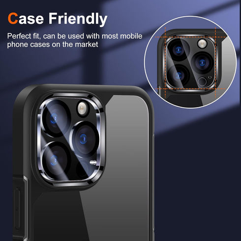 UniqueMe 3 Pack Camera Lens Protector for iPhone 13 Pro/iPhone 13 Pro Max, Tempered Glass, Scratch-Resistant, Clear
