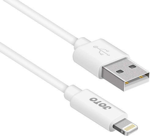 JOTO 6.6ft Lightning Cable, Compatible with iPhone 13 Pro Max, 13 Mini, 12, 11, XS, XR, X, 8 Plus, SE, iPad, White