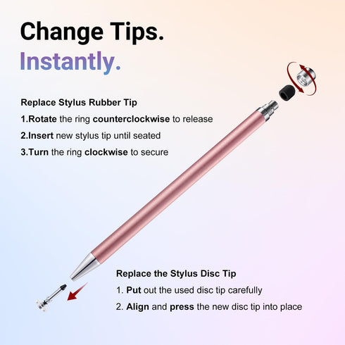 LINFANC 10 2-in-1 Pcs Stylus Pen for Touchscreen, High Precision & Sensitivity Stylus Pen for iPad/iPhone/Android
