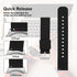 2 Pcs Quick-Release Silicone Watch Bands, Waterproof Soft Straps with Stainless Steel Buckle for Smart Watch
