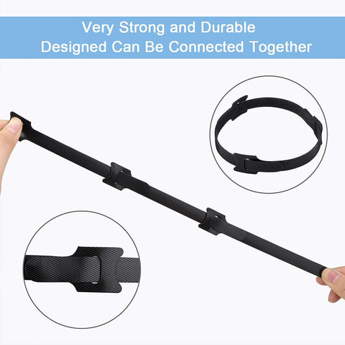 60 PCS 6 Inches Reusable Cable Ties, Adjustable Cord Straps for Wire Organizer and Cable Management - Black