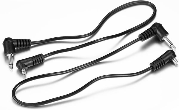 (2 PCS) 3.5mm to Male Flash PC Sync Cable, 12-Inch/30CM 3.5mm Plug to Male Flash Sync Cord for Photography