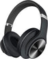 DOQAUS Bluetooth Headphones Over Ear, 90 Hours Playtime Wireless Headphones with Noise Isolating HiFi Stereo, Black