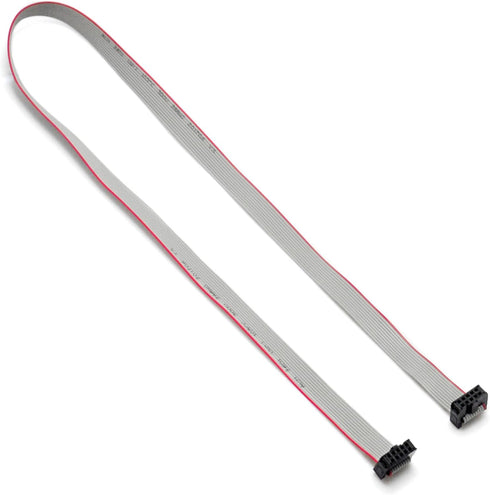 Gikfun 2PCS Flat Ribbon Cable - 2.54mm Pitch, 2 Row 10 Pin Female to Female Wires IDC Connector for Arduino EK1282