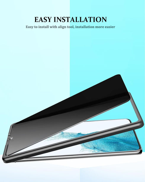 Samsung Galaxy S24 Ultra Privacy Screen Protector - Tempered Glass with Camera Lens Protector, Anti-Spy, Fingerprint