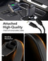 Retractable Car Charger, 4 in 1 Fast 66W Phone Charger with 2 Retractable Cables and USB Car Charger