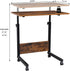 23.62 15.74 27.16-37.79 Mobile Side Table, Mobile Laptop Desk Cart, Adjustable Over Bed Table with Wheels for Sofa