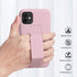 LAUDTEC Silicone Kickstand Case for iPhone 11, Flexible Soft Liquid Silicone Cover with Metal Kickstand (Pink)