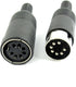 uxcell 2 Set Plastic Housing - 7Pin Female + Male DIN Connector Adapter