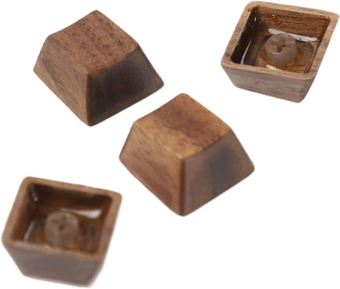 YMDK Wooden Keycap Solid Walnut Wood Keycap for Cherry MX Mechanical Keyboard (Arrow 4 Keys R1)