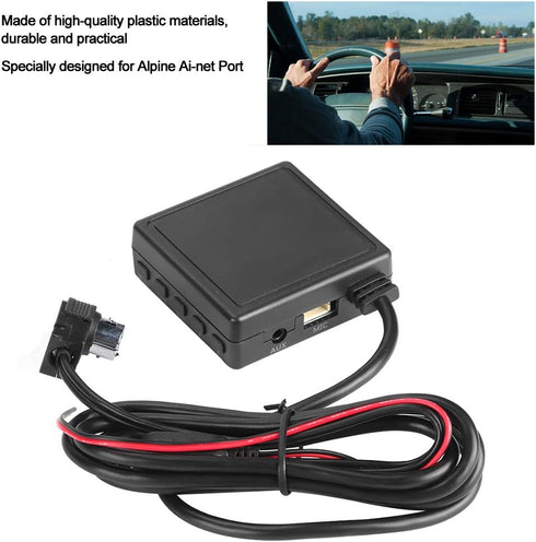 KIMISS Bluetooth Module, Car AUX Adapter USB 3.5mm Plug Music Receiver Cable for JVC Alpine CD Models