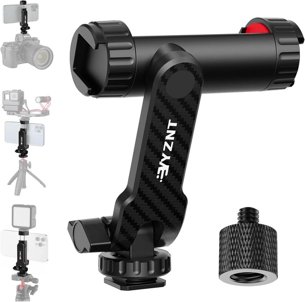 YZNT Phone Tripod Mount, Universal Smartphone Holder with 2 Cold Shoe Mount Adapter