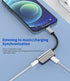 Iphone Headphone Adapter 2in1 AUX Jack Cable Lightning to 3.5mm Splitter Dongle Charge Cord Apple MFI Certified Audio Adaptador Para Earphone Compatible for 13 12 11ProMax Mini Xs Se 7 X Xr 8Plus Ipad