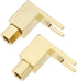 Create Idea 4pcs Brass Gold Plating Banana to Spade Adapter Connector for Audio Cables with 2 Screw-in Angles