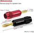 UCINNOVATE Speaker Terminal Connector Banana Plugs, 4PCS 24K Gold Plated 4mm for HiFi Connection to Amplifiers