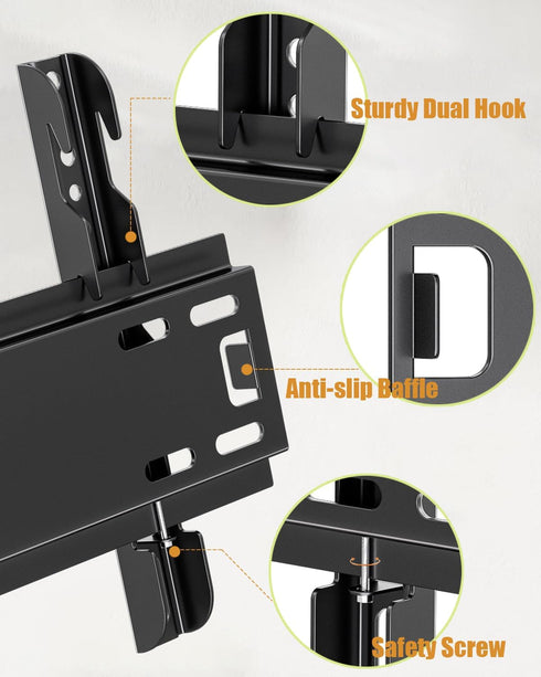 Fixed TV Wall Mount, Flat Mount Bracket for Most 14-43 Inches TVs, Low Profile Space Saving Mount