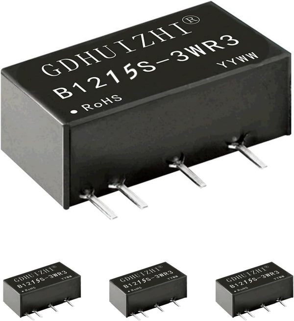 MUXWELL 4 Pack DC-DC 12V to 15V Isolated Power Convert, Input 10.8V-13.2V, Output