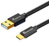 Ruaeoda USB C Cable 6 ft, 3.1A Type C Fast Charging Cable, Durable Nylon Braided Compatible with Galaxy S10/S9 Plus