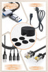 Maveek 5 Pcs Magnetic Cord Holder Cable Management, Strong Cable Clips Magnets Metal Plate, Adhesive Wire Organizers