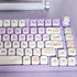 Gliging Keycaps 142 Keys Purple Rabbit Cute MOA Profile, Dye-Sublimation for Cherry MX Switches Mechanical Keyboard