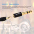 Upgrade 6.35mm(1/4") Male to 3.5mm Female Headphones Adapters, Pure Copper Socket Stereo Jack, Professional Sound, Black