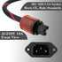 Monosaudio Gold Plated AC Power Socket, 250V 10A IEC 320 C14 Panel Mount Plug Adapter, Black