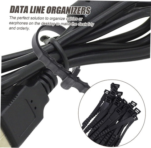 12pcs Silicone Cable Organizers Headphone Cord Keepers USB Cable Winders for Desk Nightstand Office Tangle Management