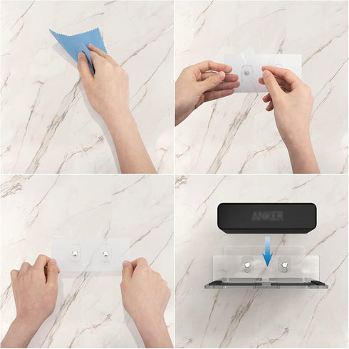 Geekria Wall Mount Shower Speaker Stand for Anker Soundcore 2, JBL Clip 3, INSMY C12 Waterproof Bluetooth Speaker