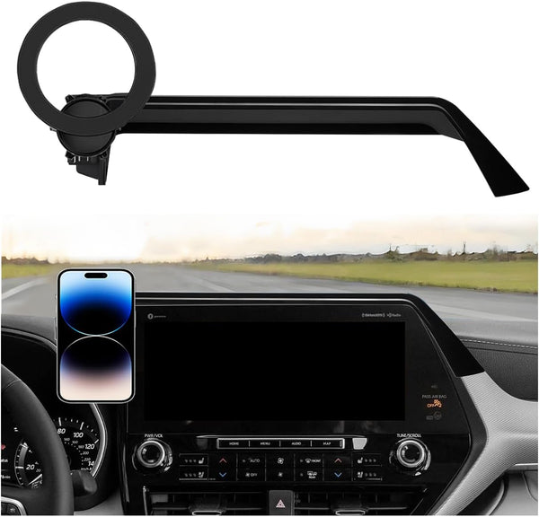 Takeyman Car Phone Holder for 2020-2025 Toyota Highlander Accessories, Compatible MagSafe, 360 Rotation,