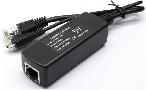 ANVISION Active 48V to 5V 2.4A PoE Splitter Adapter with Micro USB Plug, IEEE 802.3af Compliant for Tablets, Dropcam,