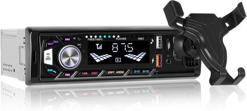 ePathChina MP3 Car Radio Stereo Receiver, Bluetooth Audio Single DIN Player, Support Handsfree, USB, TF, Aux-in, FM