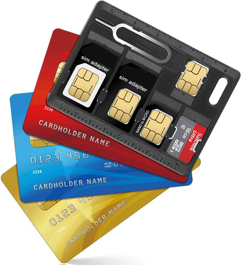 1 Pack SIM Card Holders with Tray Opener Pins, Card Storage Tool Set for Standard Micro Nano Micro-SD Memory Cards