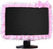 Computer Monitor Cover with Lovely Cute Elastic Pen Pocket Bow-knot TV LCD
