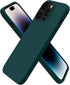 ORNARTO iPhone 14 Pro Max Case 6.7, Slim Liquid Silicone 3 Layers Full Covered Soft Gel Rubber Protective Cover, Olive