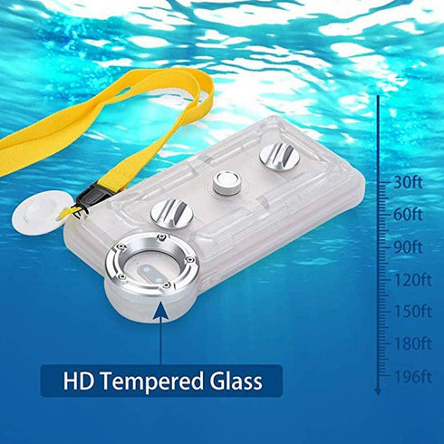 Underwater Photography Waterproof Phone Case Pouch for iPhone XSMAX, Enhanced Dry Bag Camera O Lens Protector, IPX8