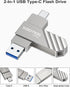 KOOTION 3.2 128GB, 450 USB Flash Drive Up to MB/S Read Speed USB C Memory Stick, Dual USB C Thumb Drive with USB Type-C