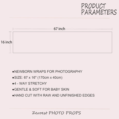 Zeroest Newborn Photography Wrap - Newborn Photoshoot Props for Boys & Girls - Stretch Knit Blanket for Baby Photo Prop