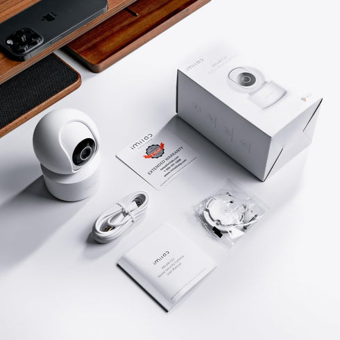 IMILAB C22 3K Security Indoor Camera, 360° View Home Camera with Color Night Vision for Baby/Pet Monitor
