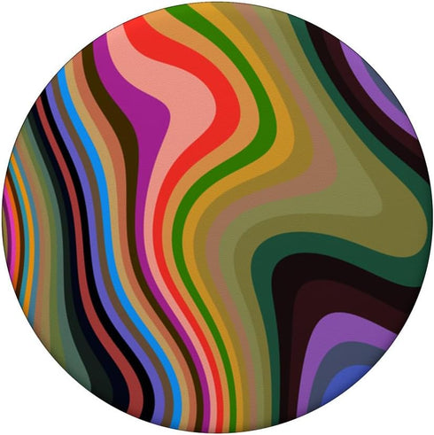 Liquid Swirl Retro 60s 70s Aesthetic, Indie Earthtones PopSockets Standard PopGrip