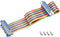 uxcell IDC Rainbow Wire Flat Ribbon Cable - DB25 Female to DB25 Female Connector, 2.54mm Pitch, 11.8inch Length