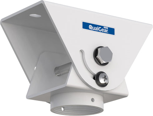 QG-PRO-PM-VCA-W Pro-AV Suspended Ceiling Adapter by QualGear, Adjustable Projector Accessory, White