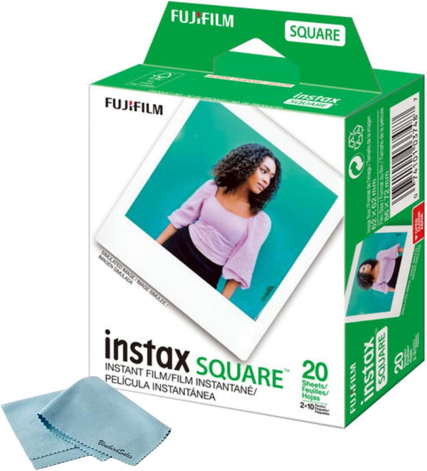 Fujifilm Instax Square Instant Film - 20 Exposures (20 Sheets) for Fujifilm Instax Square Camera + BluebirdSales