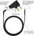 Airplane Headphone Adapter Comes with 2.5mm to 3.5mm Male Audio AUX Cable, Golden Plated 3.5mm Jack for Airplane/Home TV/Gym/Boats/Car, Foldable Single/Double Gold Plug