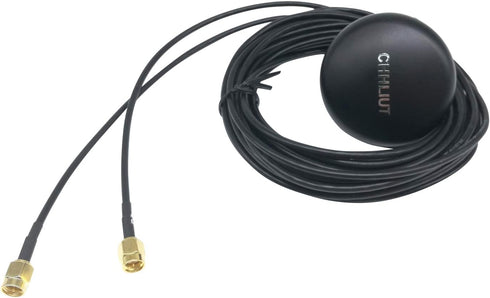 4G LTE Antenna BD GPS Combined Outdoor Screw Mount Combo Mimo Antenna 3.5dbi with Dual SMA Male Connector 9.8ft Cable