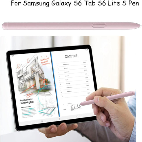 2 Pack S6 Lite Stylus Pen for Samsung Galaxy, Replacement for Samsung Galaxy S6 Lite S Pen SM-P610N, P615, P610 - Pink