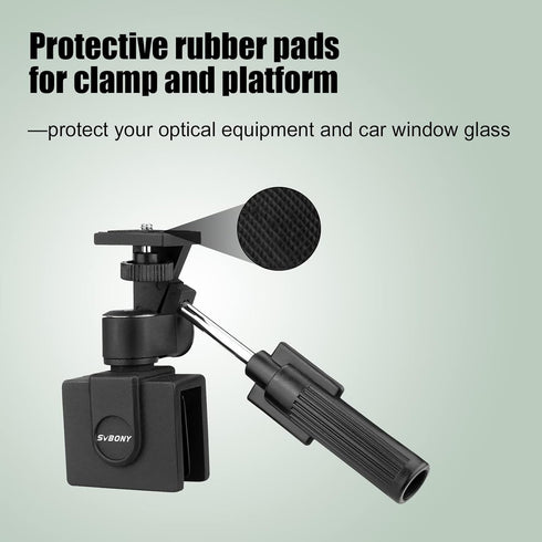 SVBONY SV126 Car Window Mount Adjustable Vehicle Clamp for Spotting Scope, Monocular, Binocular, Telescope, SLR Camera