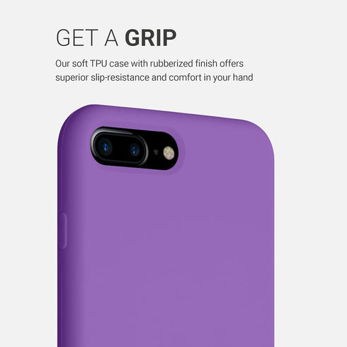 kwmobile Case for Apple iPhone 7 Plus/iPhone 8 Plus, TPU Silicone Phone Cover with Soft Finish, Orchid Purple